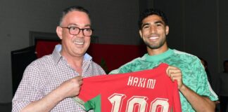 الجامعة الملكية المغربية تحتفي بأشرف حكيمي بعد بلوغه المباراة الدولية الـ100