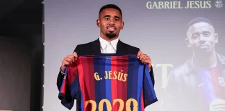 غابرييل جيسوس يرث الرقم الأسطوري في برشلونة